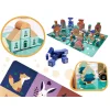 Klocki drewniane edukacyjne samochody puzzle 181el.